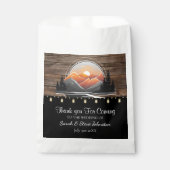 Rustic Mountain Valley Forest Sunset Wedding Favor Bedankzakje (Voorkant)