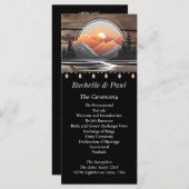 Rustic Mountain Valley Forest zonsondergang bruilo (Voorkant / Achterkant)