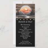 Rustic Mountain Valley Forest zonsondergang bruilo (Voorkant)