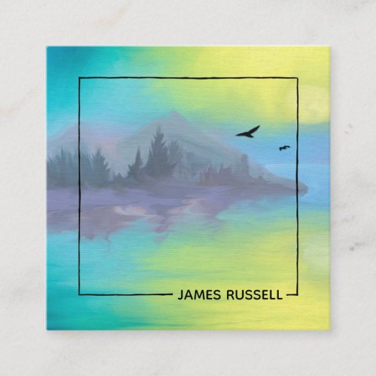 Rustic Mountain | Vierkant Visitekaartje (Voorkant)