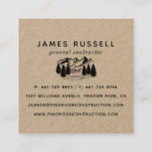 Rustic Mountain | Vierkant Visitekaartje (Achterkant)