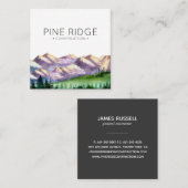 Rustic Mountain | Vierkant Visitekaartje (Voorkant / Achterkant)