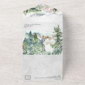 Rustic Mountain Vineyard All in One Wedding Invite All In One Uitnodiging (Buitenkant)