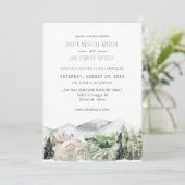 Rustic Mountain Vineyard | Uitnodiging tot weddens (Staand voorkant)