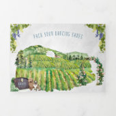 Rustic Mountain Vineyard | Weddenschap Drieluik Uitnodiging (Cover)