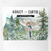 Rustic Mountain Vineyard | Weddenschap Drieluik Uitnodiging (Binnenzijde eerst)