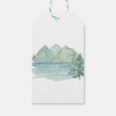 Rustic Mountain Waterverf Adventure 50th Birthday Cadeaulabel (Achterkant)