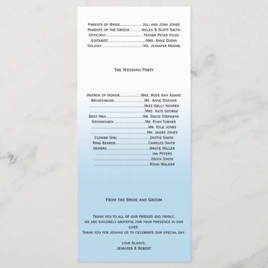 Rustic Mountain Waterverf huwelijksprogramma Programmakaart (Achterkant)