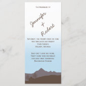 Rustic Mountain Waterverf huwelijksprogramma Programmakaart (Voorkant)