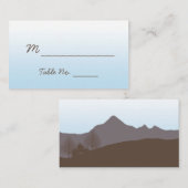 Rustic Mountain Waterverf Wedding Place kaarten Plaatskaartje (Voorkant / Achterkant)