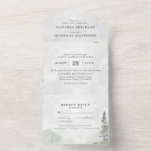 Rustic Mountain Wedding All in One Wedding Invite Uitnodiging (Binnen)