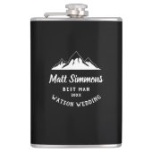 Rustic Mountain Wedding Best Man Gift Modern Cool Heupfles (Voorkant)