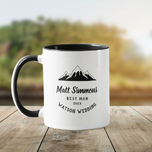 Rustic Mountain Wedding Best Man Gift Modern Cool Mok