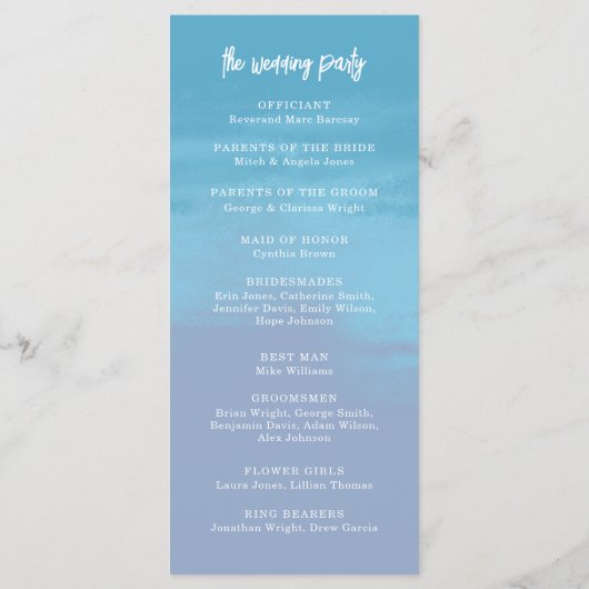 Rustic Mountain Wedding Ceremony Program Programmakaart (Achterkant)