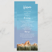 Rustic Mountain Wedding Ceremony Program Programmakaart (Voorkant / Achterkant)