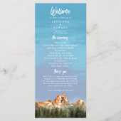Rustic Mountain Wedding Ceremony Program Programmakaart (Voorkant)