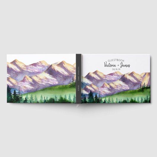 Rustic Mountain Wedding Custom Guest Book Gastenboek (Volledig)
