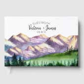 Rustic Mountain Wedding Custom Guest Book Gastenboek (Voorkant)