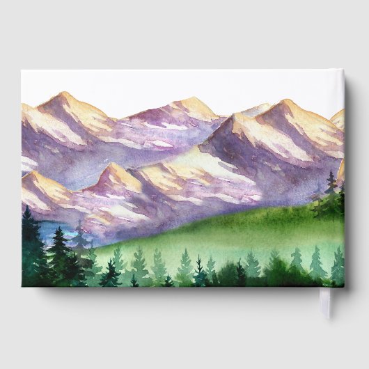 Rustic Mountain Wedding Custom Guest Book Gastenboek (Achterkant)