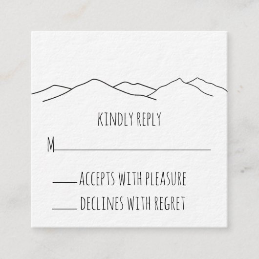 Rustic Mountain Wedding Enclosure Kaart (Voorkant)