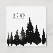 Rustic Mountain Wedding Enclosure Kaart (Achterkant)