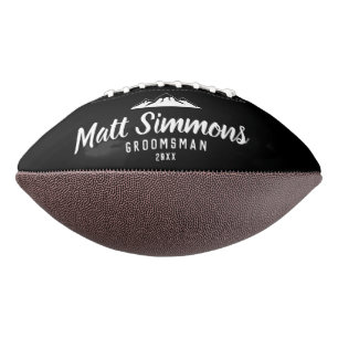 Rustic Mountain Wedding Groomsman Gift Modern Cool American Football