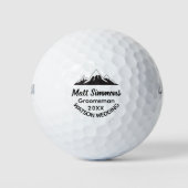Rustic Mountain Wedding Groomsman Gift Modern Cool Golfballen (Voorkant)