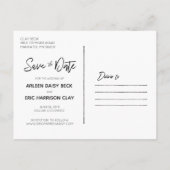 Rustic Mountain Wedding | Het Briefkaart Datum ops (Achterkant)
