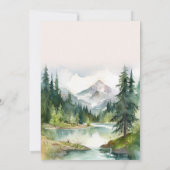 Rustic Mountain Wedding Kaart (Achterkant)