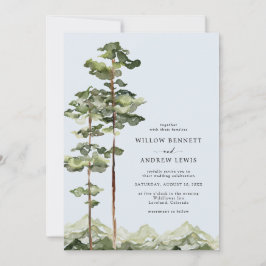 Rustic Mountain Wedding Kaart