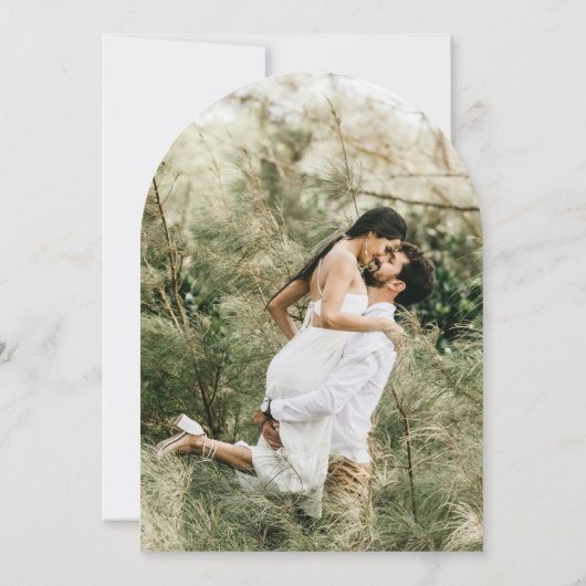 Rustic Mountain Wedding Kaart (Achterkant)