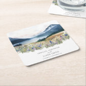 Rustic Mountain Wedding Kartonnen Onderzetters (Schuin)