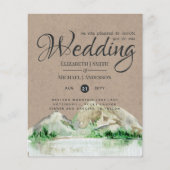 Rustic Mountain Wedding Lake Forest Wedding Invite (Voorkant)