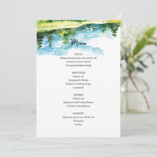 Rustic Mountain Wedding Menu (Staand voorkant)