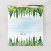 Rustic Mountain Wedding Plaatskaartje (Buitenkant ongevouwen)