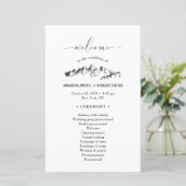 Rustic Mountain Wedding Program (Staand voorkant)