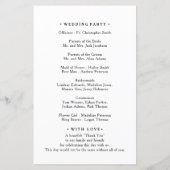 Rustic Mountain Wedding Program (Achterkant)
