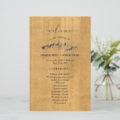 Rustic Mountain Wedding Program (Staand voorkant)
