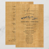 Rustic Mountain Wedding Program (Voorkant / Achterkant)