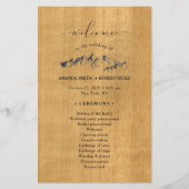 Rustic Mountain Wedding Program (Voorkant)