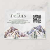 Rustic Mountain Wedding QR code Details Insert Informatiekaartje (Voorkant)