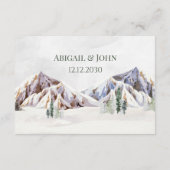 Rustic Mountain Wedding QR code Details Insert Informatiekaartje (Achterkant)