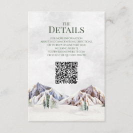 Rustic Mountain Wedding QR code Details Insert Informatiekaartje