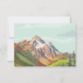 Rustic Mountain Wedding RSVP Kaartje (Achterkant)