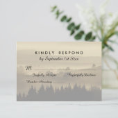 Rustic Mountain Wedding RSVP-reactiekaarten RSVP Kaartje (Staand voorkant)