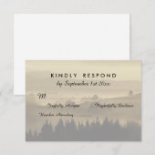 Rustic Mountain Wedding RSVP-reactiekaarten RSVP Kaartje (Voorkant / Achterkant)