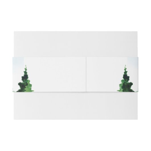 Rustic Mountain Wedding Uitnodigingen Wikkel (Achterkant Voorbeeld)