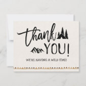 Rustic Mountain Wild One Hartelijk dank Bedankkaart (Voorkant)