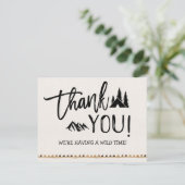 Rustic Mountain Wild One Hartelijk dank Bedankkaart (Staand voorkant)