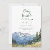Rustic Mountain Wildflower Baby shower Sprinkle Kaart (Voorkant)